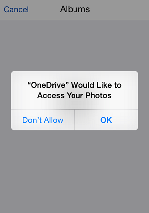 Allow OneDrive Access