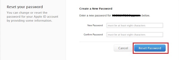 Type in Apple ID New Password