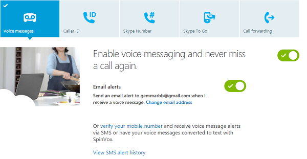Enable Voice Message