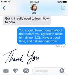 iOS 10 Messages Hand-write