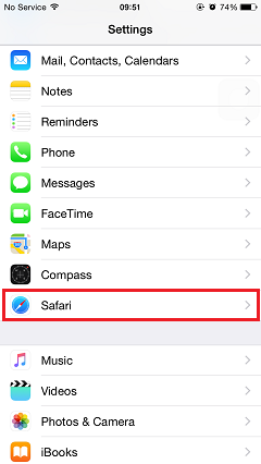 iPhone 6 Safari