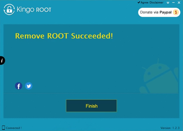 Remove Root Succeeded