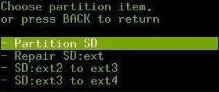Partition SD Card