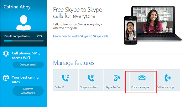 Set Up Skype Voice Message