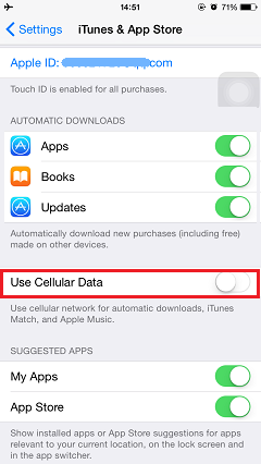 Stop Updates Using Cellular Data