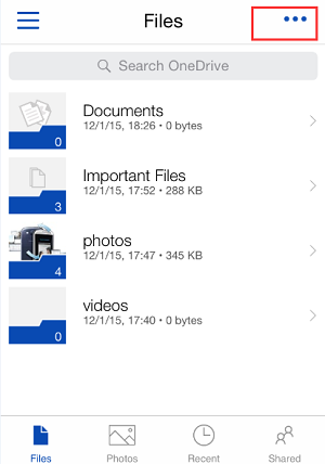 View OneDrive Files