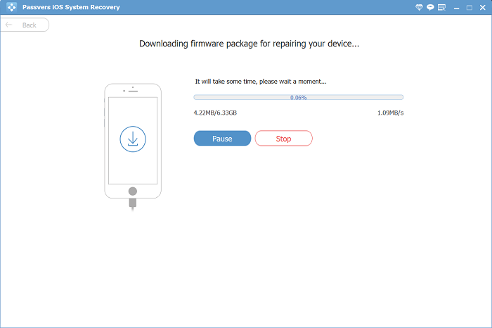 iOS System Recovery Downloading